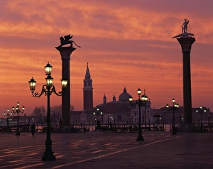 Venice Cityscape At Dawn Drucke: View across St
