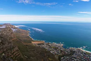 Table Mountain Panorama Drucke: View from Table Mountain, Cape Town, Western Cape Province, South Africa, Africa