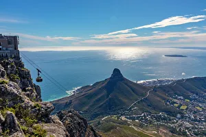 View From Table Mountain Drucke: View from Table Mountain, Cape Town, Western Cape Province, South Africa, Africa