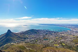 View From Table Mountain Drucke: View from Table Mountain, Cape Town, Western Cape Province, South Africa, Africa