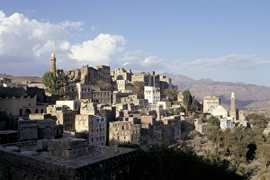 High Angle View Of Spain Drucke: View of town
