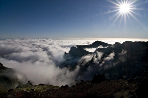Canary Islands Outdoor Photography Drucke: View over the volcanic crater Taburiente, La Palma, Canary Islands, Spain, Europe
