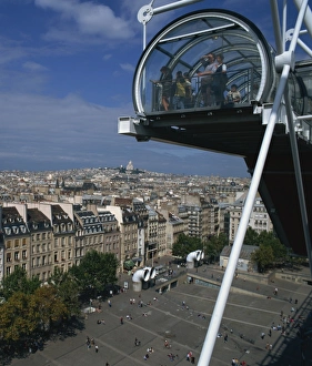 Paris Travel Photography Drucke: Viewing balcony, Pompidou Centre, Beaubourg, Paris, France, Europe