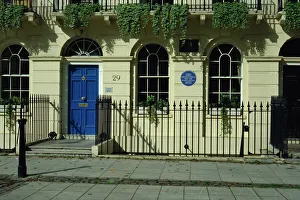Virginia Woolf Drucke: Das Haus von Virginia Woolf in Fitzroy Square LondontonEngland Vereinigtes Königreich Europa