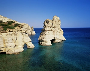 Milos Island Scenery Drucke: Volcanic rock formations