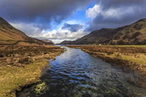 Cumbria England Landscape Photography Drucke: Warnscale Beck flows to Buttermere
