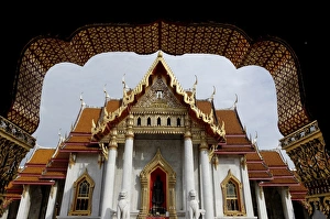 Bangkok Religious Landmarks Drucke: Wat Benjamabophit (Marble Temple), Bangkok, Thailand, Southeast Asia, Asia