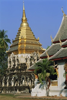 Thai Buddhist Landmark Drucke: Wat Chiang Man