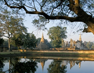 Sukhothai Temple Drucke: Wat Mahathat