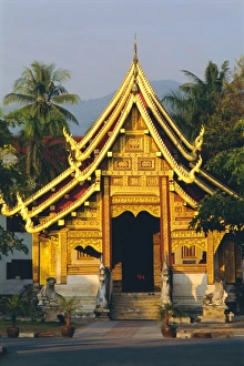 Wooden Temple Structure Drucke: Wat Phra Sing Luang