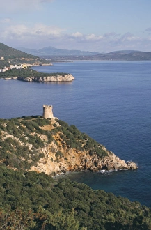 Sardinian Coastal Scenery Drucke: Watchtower