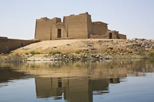 Unesco World Heritage Site In Egypt Drucke: Water Reflection, Temple of Mandulis, Kalabsha, UNESCO World Heritage Site, near Aswan