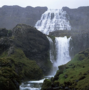 Western Iceland Landscapes Drucke: Waterfall, Dynjandi