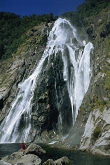 Rock Formations In Jordan Drucke: Waterfall over rocks