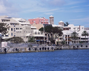 Waterfront Cityscape Photography Drucke: Waterfront, Hamilton, Bermuda, Atlantic, Central America