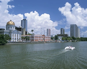 Waterfront Cityscape Photography Drucke: Waterfront, Recife, Pernambuco, Brazil, South America