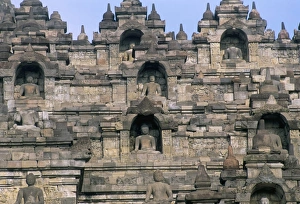 Indonesian Cultural Heritage Sites Drucke: Detail of the west facade