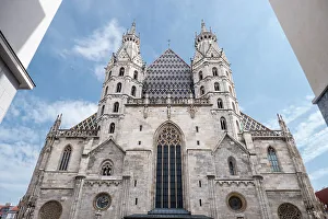 St Stephens Cathedral Vienna Drucke: West front, St. Stephens Cathedral, Vienna, Austria, Europe