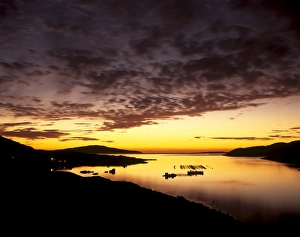 European Sunset Drucke: West Loch Tarbert at sunset