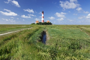 Rural Germany Scenery Drucke: Westerheversand Lighthouse, Westerhever