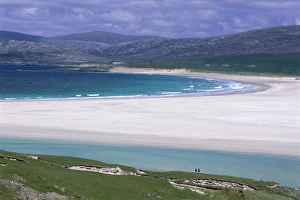 Outer Hebrides Beach Drucke: White shell-sand
