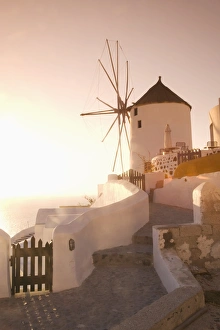 Santorini Landscape Photography Drucke: Windmill, Oia