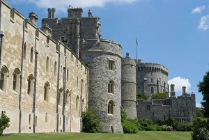Berkshire Drucke: Windsor Schloss in Windsor im englischen Teil Großbritanniens (Berkshire), Europa