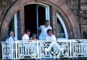 England V Australia Cricket Drucke: A dejected Ian Botham during the Second Test of the 1981 Ashes