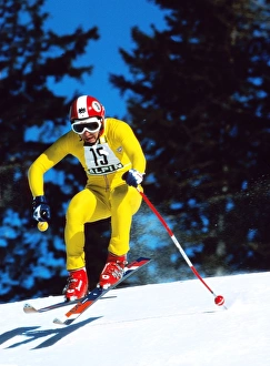 Franz Klammer bei den Olympischen Spielen von Innsbruck im Jahr 1976