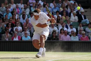 Rafael Nadal auf dem Weg zur Siege gegen Andy Murray bei Wimbledon