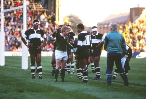 Rugby-Weltmeisterschaft Drucke: Fidjis Tevita von Bolaghi wird gegen England im Jahr 1989 aus der Mannschaft genommen