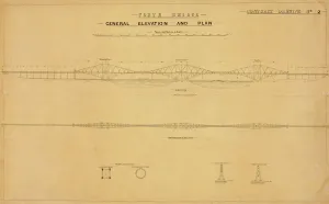 Forth-Brücke Drucke: Brücke von Forth, Allgemeine Höhe und Plan