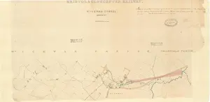 Bristol und Gloustersche Eisenbahn, Wickwar-Tunnel - Zeichnung Nr. 1 - Umfangsuntersuchung (1841)
