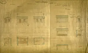 Cornwall Railway History Drucke: Cornwall Railway - Menheniot Arrival and Departure Platform Buildings [1853]