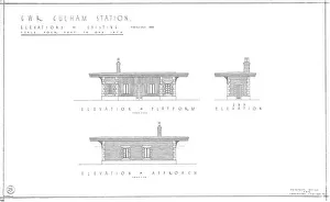 British Railway History Drucke: Culham Station Elevations as Existing [1935]