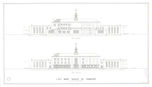 Network Rail Heritage Images Drucke: LMS Derby School of Transport Elevations