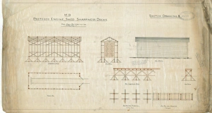 R.M.-Proposed-Engine-Schuppen-Frägesperrwerk-Docke [1877]