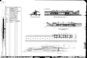British Railway History Drucke: Princes Risborough - Elevations towards Rails (Up Side) and Approach [1984]