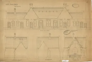 Mineralbahn von Cornwall - Höhen zur Plattform der Bahnhofsstation Fowey