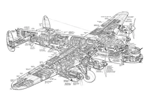 Avro 683 Lancasters Sturzbomber Schnittzeichnung
