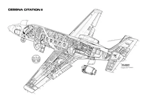 Cessna Citation II - Schnittzeichnung