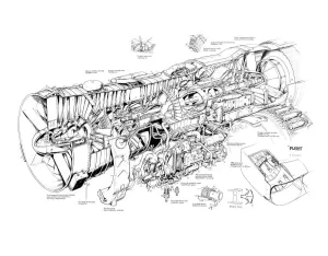 Rolls-Royce Olympus 593 Schnittzeichnung
