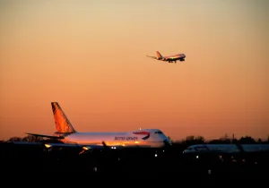 Boeing 747 Drucke: Flughafen Sonnenuntergang