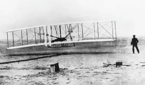 Erster Flug des Wright-Fliesens 1903
