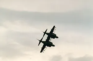 Cloudy Sky Aerial Photography Drucke: RAF Harriers