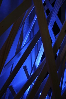 Commercial Use Images Drucke: Abstract - blue wood