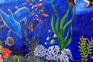 Aquatic Animal Pictures Drucke: Dolphins and fish
