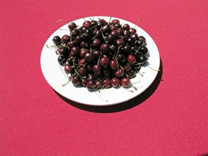 Fresh Cherries Drucke: Plate of cherries