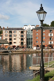 British Waterfront Scenes Drucke: The Quay, Exeter, Devon, UK