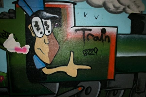 Train Photography Drucke: Train graffiti